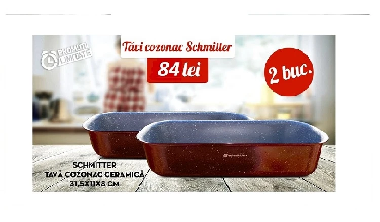 Pachet 2 X Tava ceramica de cozonac Schmitter 31.5X11X8CM TC 340.31